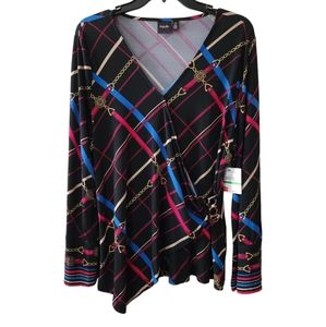 Rafaella NWT Large Blouse with accent chain